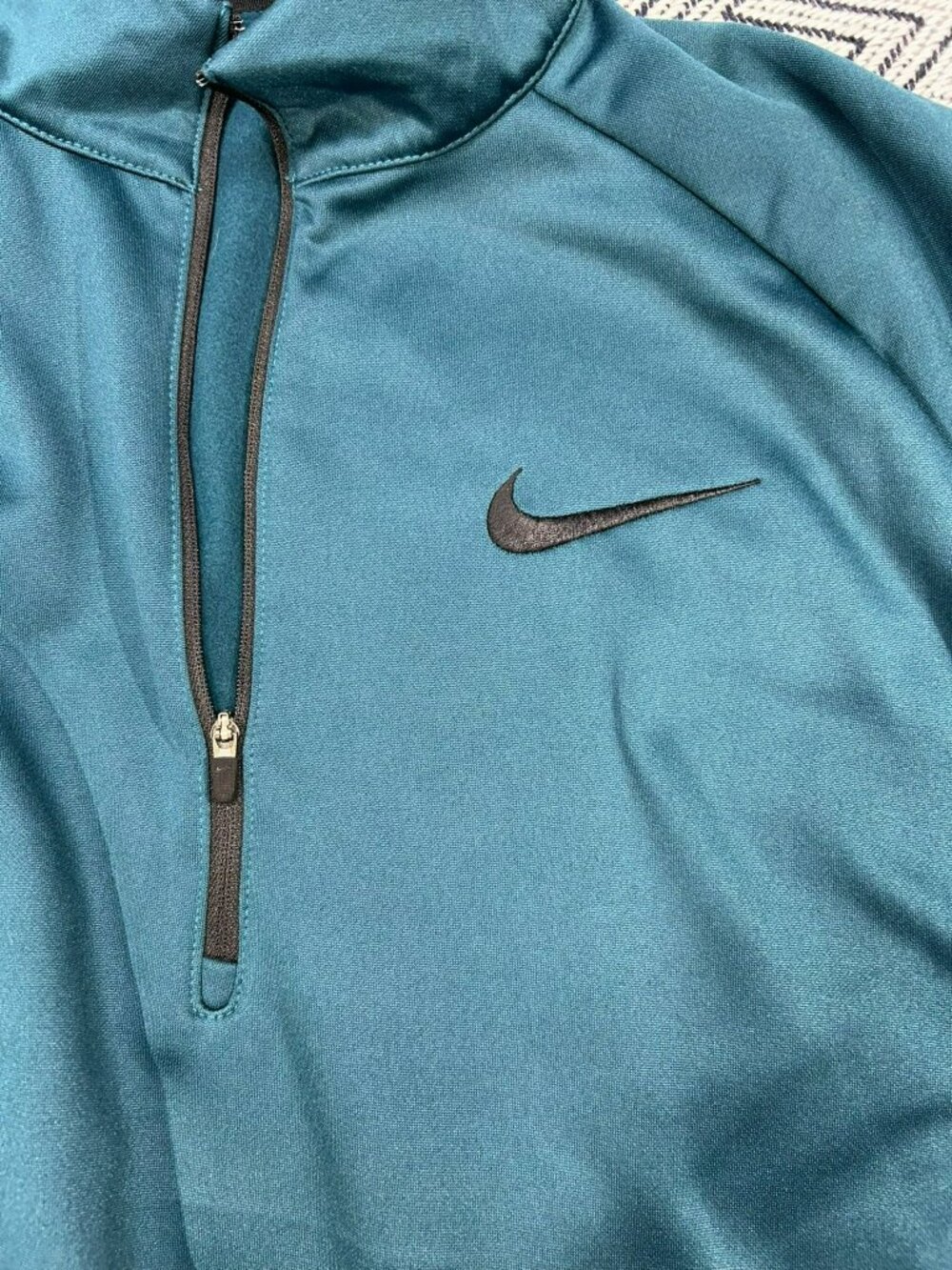Nike Men’s Therma Dri-Fit Quarter-Zip Pullover Teal XL Lightweight Training - Picture 7 of 7